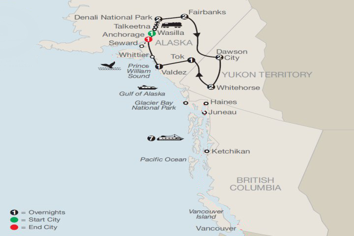 Alaska Trip Map